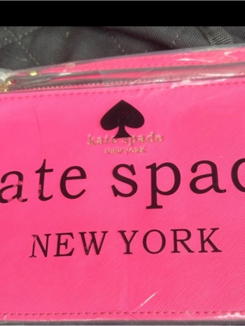 kate spade bright pink zip wristlet